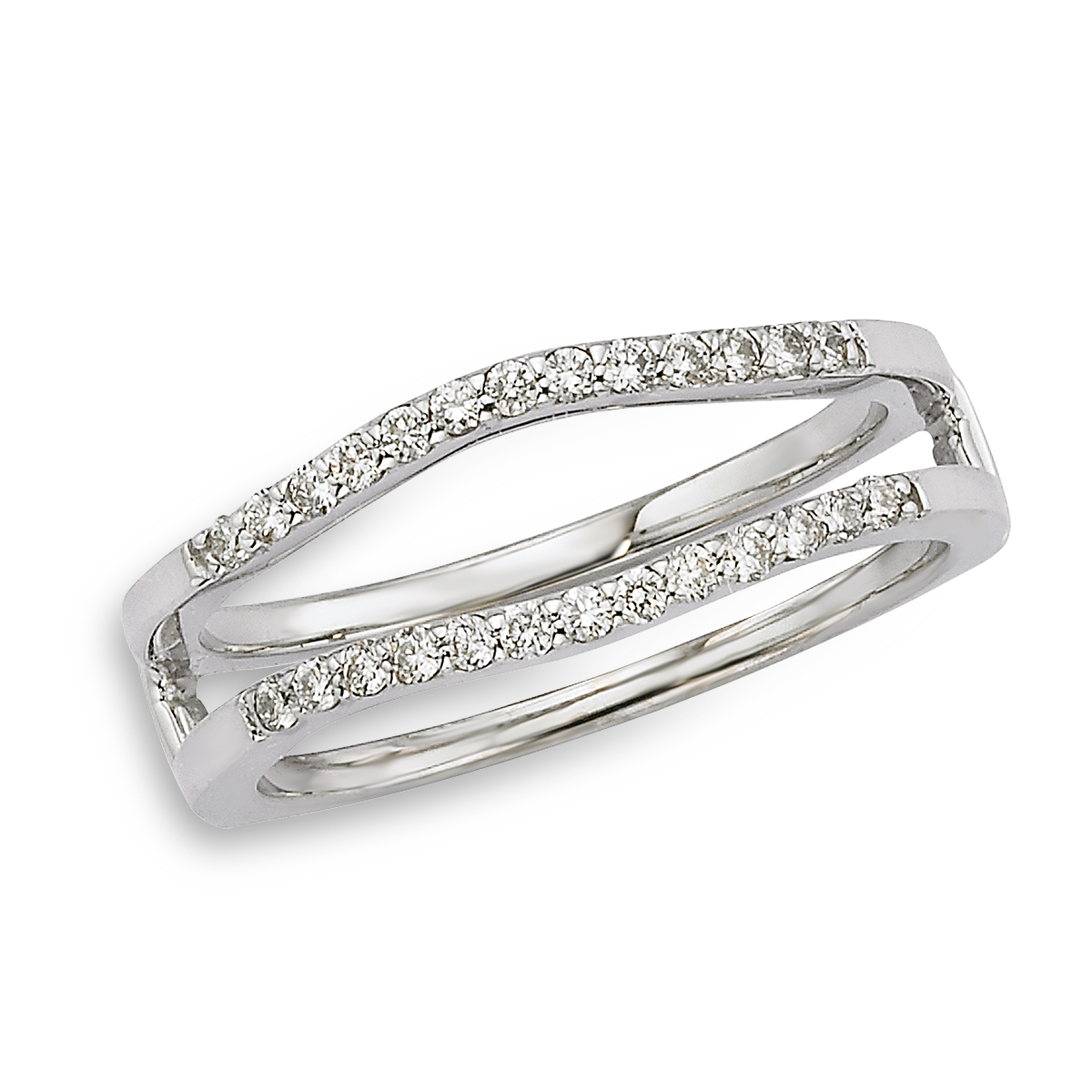 14KT White Gold Round Diamond Insert: 0.25 CTTW