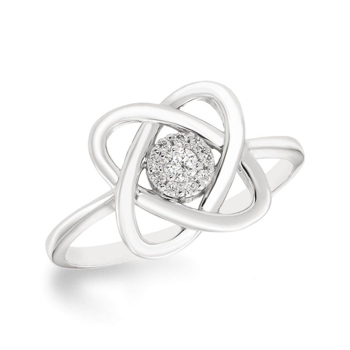 10KT White Gold and Diamond Fashion Ring