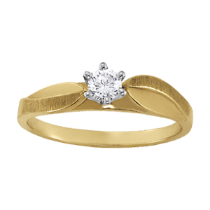 14K Yellow Gold Semi-Mount Diamond Engagement Ring