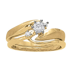 14K Yellow Gold Semi-Mount Diamond Engagement Ring