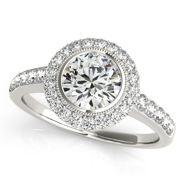14K White Gold Semi-Mount Diamond Engagement Ring: 3/8 CTTW