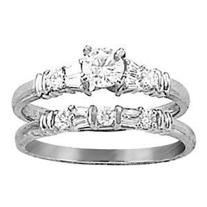 14K White Gold Semi-Mount Diamond Engagement Ring: 1/5 CTTW