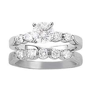 14K White Gold Semi-Mount Diamond Engagement Ring: 1/4 CTTW