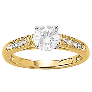 14K White Gold Semi-Mount Diamond Engagement Ring: 1/8 CTTW