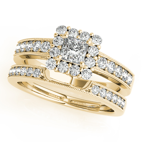 14K Yellow Gold Semi-Mount Diamond Engagement Ring: 1/2 CTTW