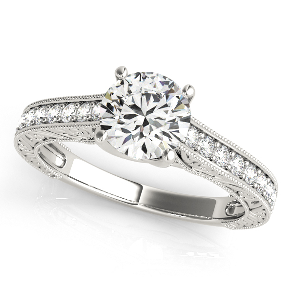 40K White Gold Semi mount diamond Engagement ring: available in 0.3, 0.5. 0.75, 1.0, 1.5, 2.0 CTTW